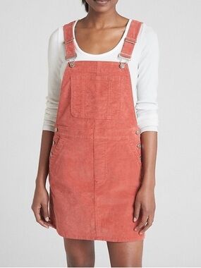 GAP Rust Corduroy Overall Skirt Dress